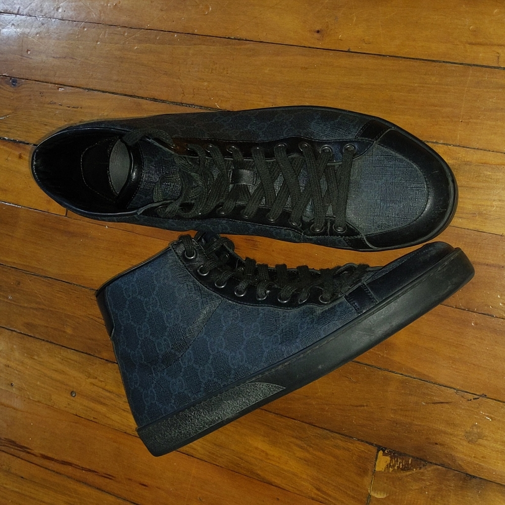 High Top Leather Gucci Shoes
